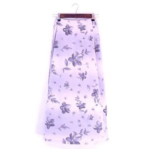 Backstage Grey Floral Long Skirt